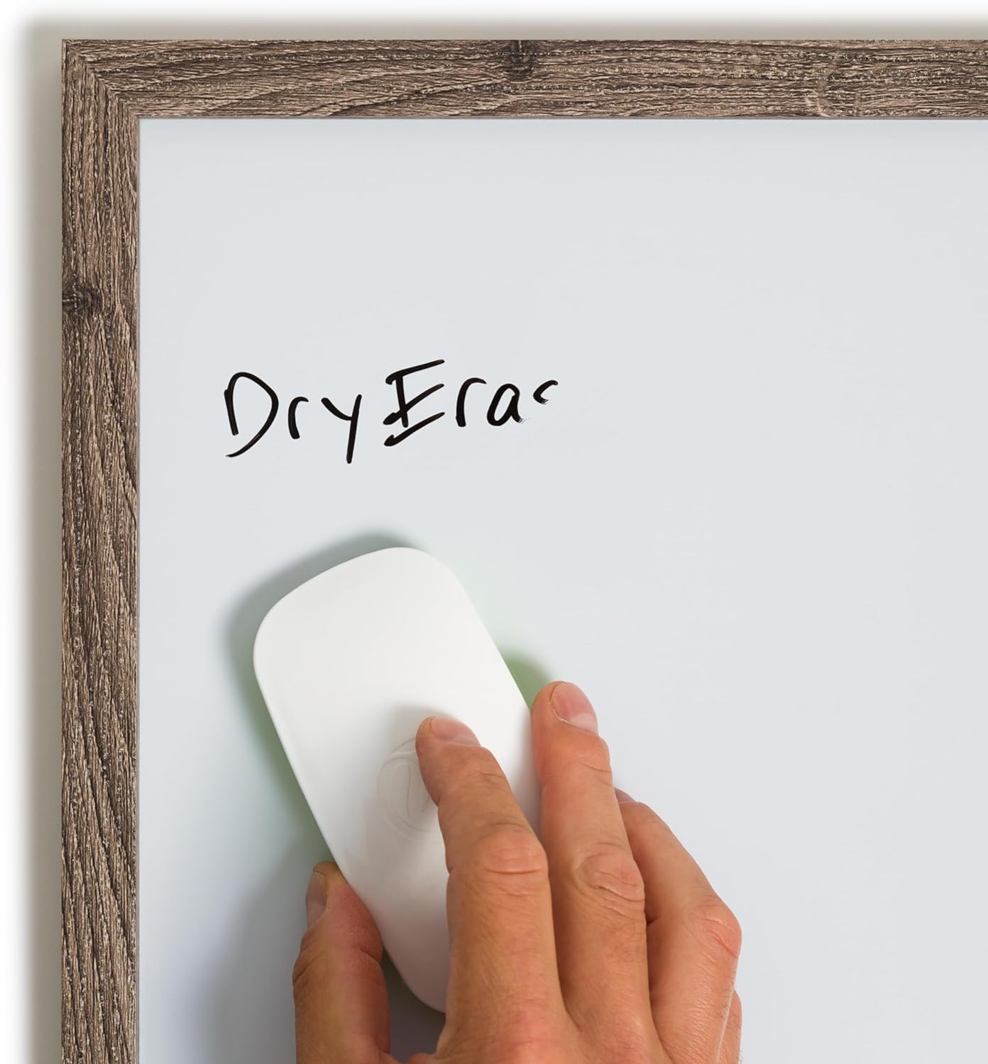U Brands Magnetic Dry Erase Board Felt Eraser, 2"x5"x1", White, Lightweight Modern Design