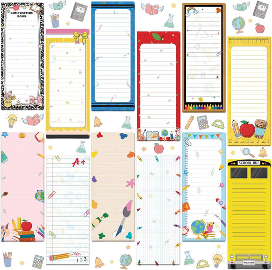 Eaasty 12 Pcs Bible Magnetic Notepads for Refrigerator Monthly Magnetic Grocery List 9 x 3.5" Magnet Memo Pads 30 Sheet Per Pad Shopping to Do List for Christian Teacher Appreciation Week Gift