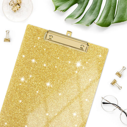Rimilak Acrylic Glitter Clipboards, Sparkly Board with Low Profile Gold Clip, Designed for Classroom School and Office Use, A4 Letter Size 9 x 12.5 in, Pink
