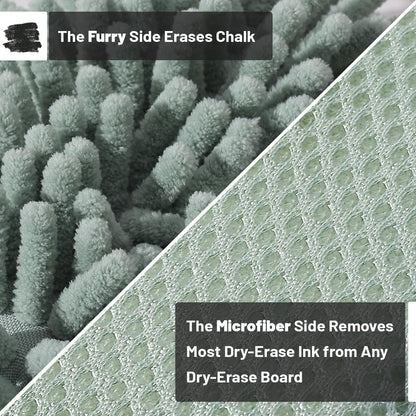 Mr. Pen- Magnetic Microfiber Shag Whiteboard Erasers, 4" x 6", 4 Pack, Dual Surface, Washable Large Dry Erase Board Cleaner for Chalk, Marker, Classroom, Office, Home
