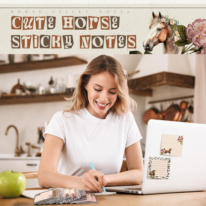 9 Pads Wildflower Sticky Notes 3x3 Inch Cute Self Stick Notepads Notes Adhesive Memo Pad Office Decor Gifts for Students School Teacher Meeting Office Supplies