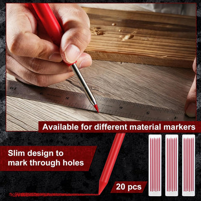 Zhehao 120 Pieces 2.8 mm Carpenter Pencils Lead Refills HB Refill for Construction Pencils Refills Mechanical for Writing Drawing Drafting Woodworking Construction(Black)