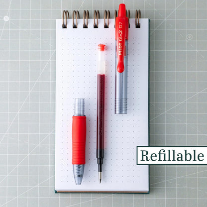 PILOT G2 Premium Refillable and Retractable Rolling Ball Gel Pens, Fine Point, Black Ink, 4-Pack (31057)