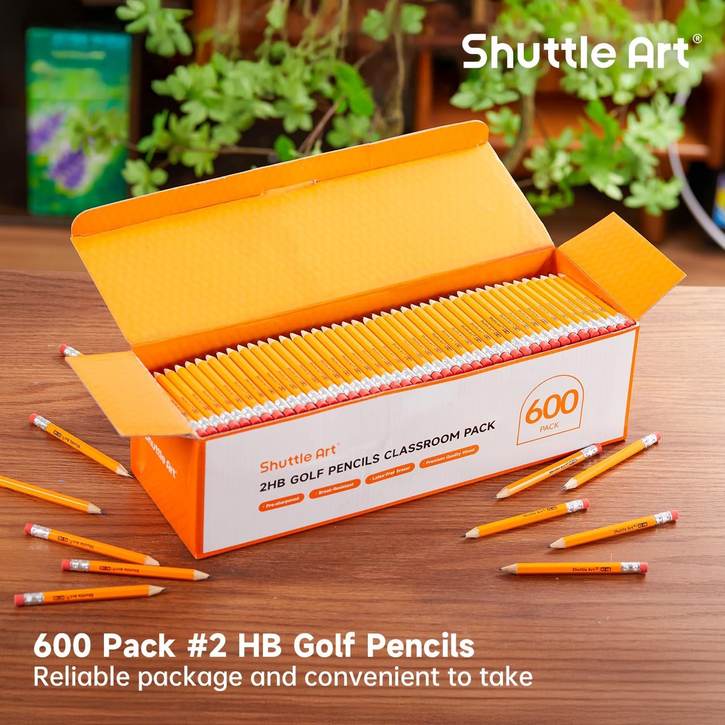 Shuttle Art 108 Pack Golf Pencils With Erasers, #2 HB Pencils Bulk, 3.5” Mini Pencil, Pre-Sharpened Small Pencil for Kids Teachers Classroom Games, Back to School Supplies