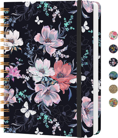 CICPAP Lined Spiral Journal Notebook, A5 College Ruled Notebook for Journaling, Note-Taking, and Daily Planning, Durable Hardcover with an Elegant Design, Purple