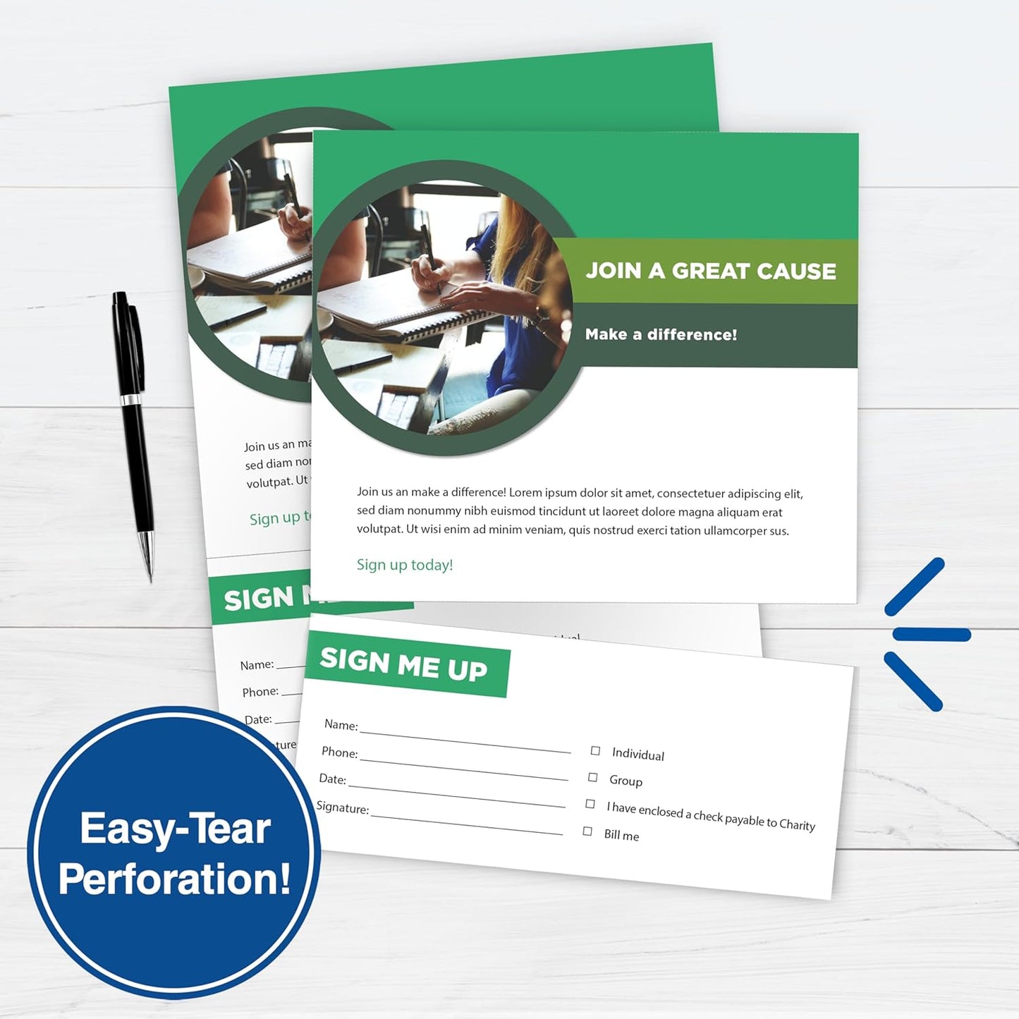 PrintWorks Professional 3 2/3" Horizontal Perforated Paper 8.5” x 11” - Perfect For W-2, 1099, & Statement Use - Made in the USA - 500 Sheets - 20 lb - Printer Compatible - White (04124)