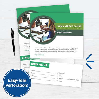 PrintWorks Professional 3 2/3" Horizontal Perforated Paper 8.5” x 11” - Perfect For W-2, 1099, & Statement Use - Made in the USA - 500 Sheets - 20 lb - Printer Compatible - White (04124)