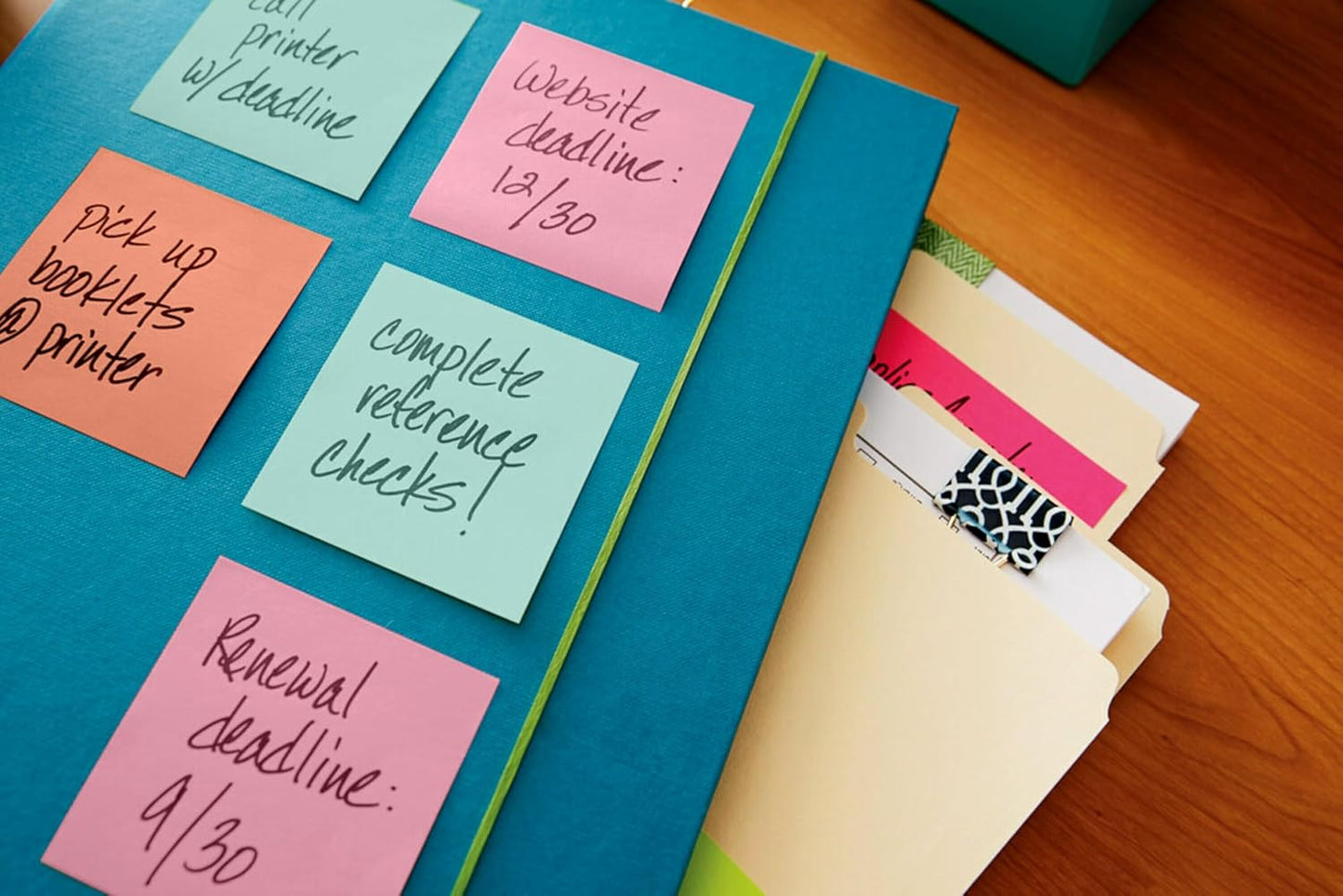 Post-it Pop-up Notes, 5 Sticky Note Pads, 3 x 3 in., School Supplies, Office Products, Accordion Sticky Notes Work with Pop-Up Note Dispenser, Assorted Brights