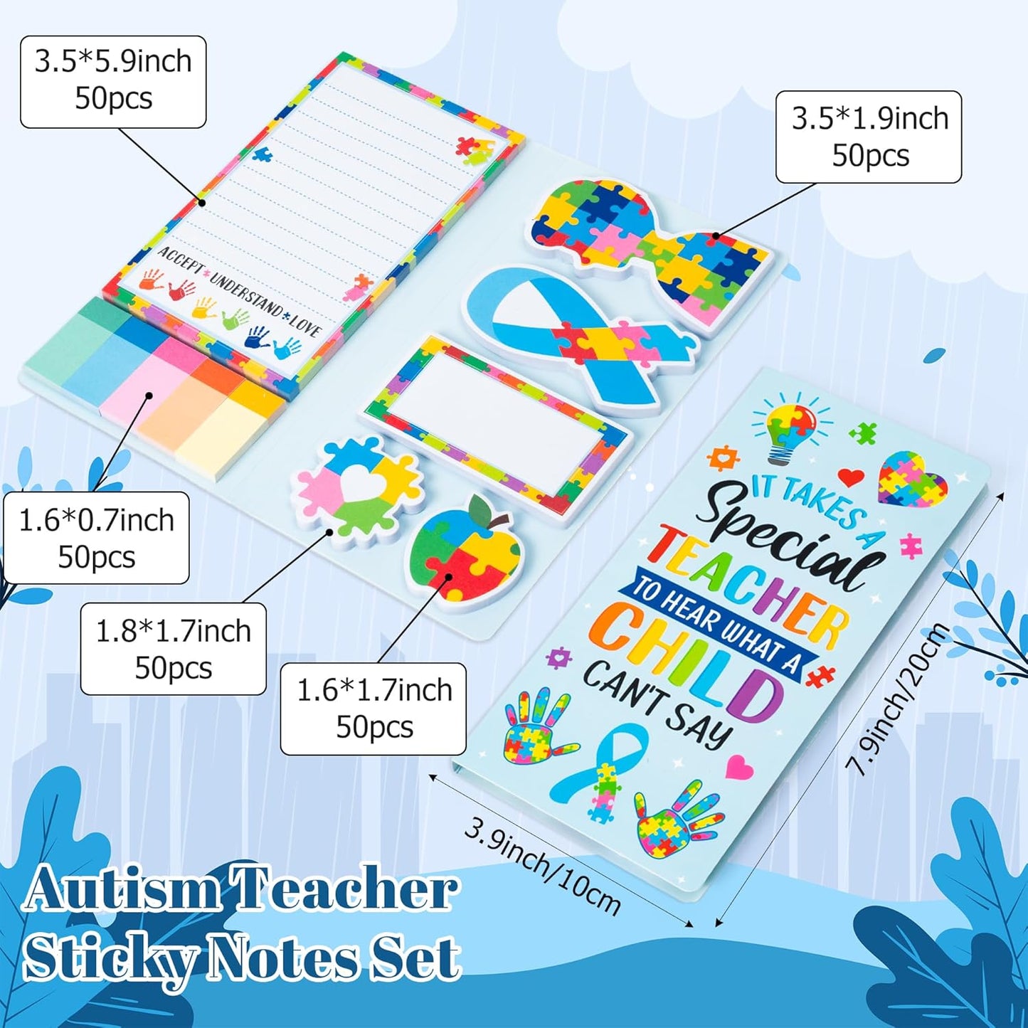 B1ykin Cute Sticky Notes Set - Stay Alive Skeleton Shaped Self-Stick Notes Pad, 550 Sheets Writing Memo Pages Sticky Notepad for Teacher Appreciation Gifts, School Office Supplies (Funny Skeleton) - Colors B
