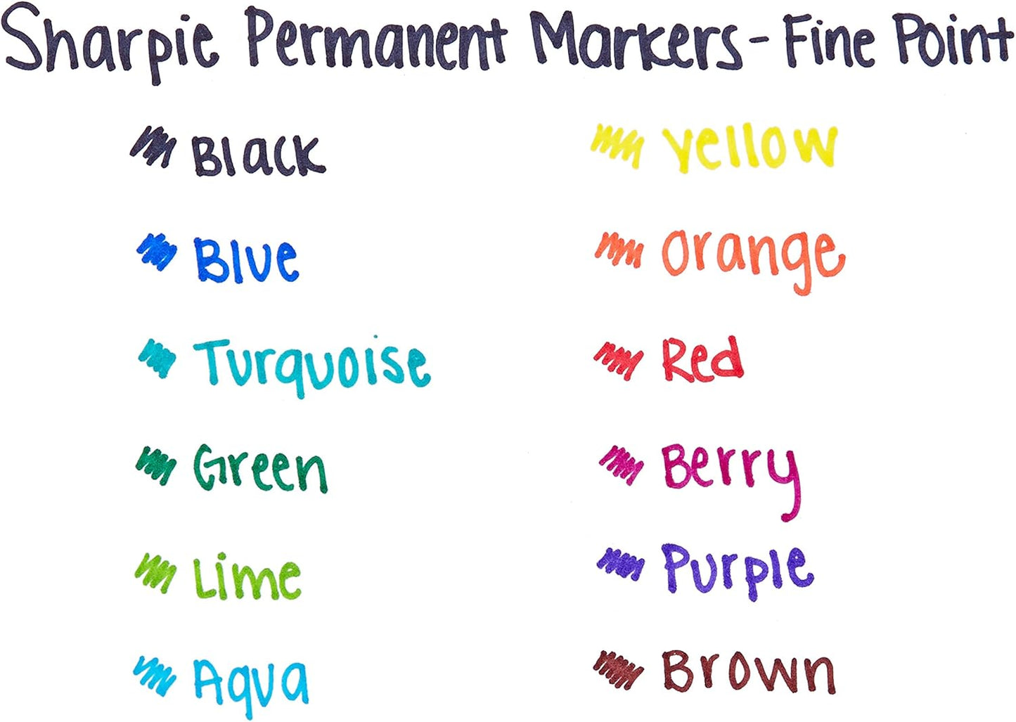 Sharpie Permanent Markers, Fine Point, Purple, 12 Count - Arts & Crafts, Office Supplies