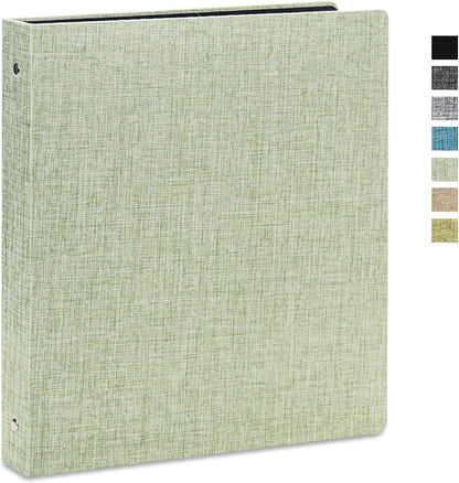 Vienrose 3 Ring Binder 1 Inch Round Rings with Linen Fabric Cover, Fits 8.5 x 11 Inch Paper, Durable Organizer for School, Office, Home, Recipes, Grey