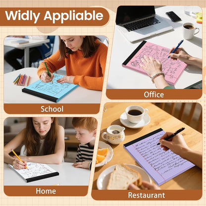 Legal Pads 8.5 X11, Narrow Ruled Notepads, 2 Pack, 50 Sheet/Pad, White Legal Pads, Tear Off Notepad, Perforated Writing Pad, Notebook Paper College Ruled, Notepads for Office Home School, Notepad