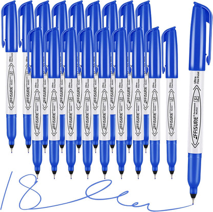 Permanent Markers, Ultra Fine Point, Black, 75 Count, 0.4mm, Fine tip permanent marker set, quick dry, waterproof, fading resists, durable, marks on paper, glass, ceramic, plastic, wood, rock, metal