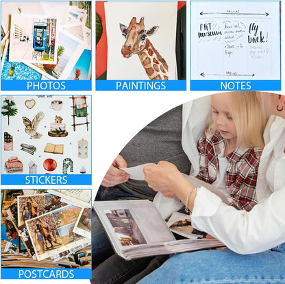 Vmiapxo 100 Pack Scrapbook Refill Pages 12x12 Inch, Clear Page Protectors Fit 3 Ring Scrapbooking Binder & 12 x 12 Photo Album, Heavyweight Plastic Protective Sleeves, Sheet Protectors