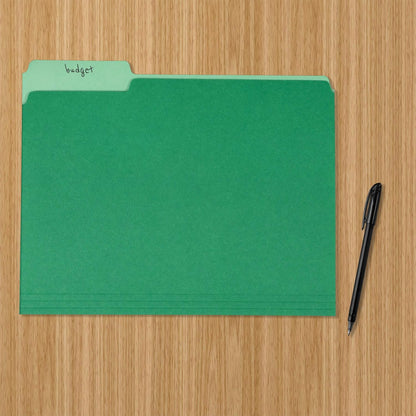 Amazon Basics Manila File Folders, Letter Size, 1/2 Tab in Left and Right Positions, 8.5" x 11", 36-Pack