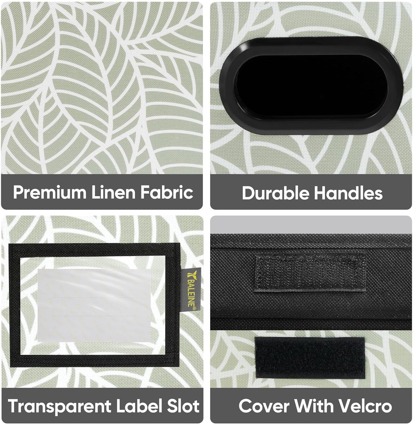 BALEINE File Organizer Box with Lid, Collapsible File Folder Organizer with Plastic Slide, Hanging File Folder Box for Office Document Storage (1 Pack, Black)