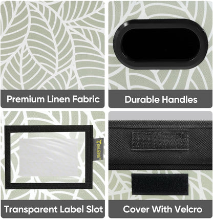 BALEINE File Organizer Box with Lid, Collapsible File Folder Organizer with Plastic Slide, Hanging File Folder Box for Office Document Storage (1 Pack, Black)