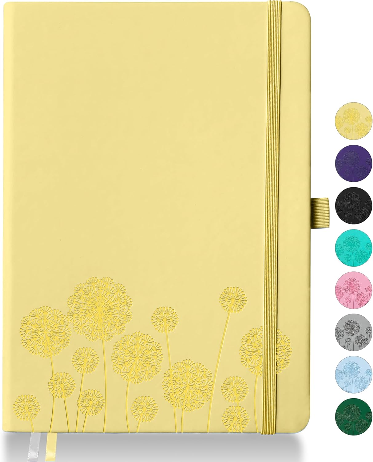 Notebook Journal for Women,A5 Hardcover Leather Journaling Notebooks for Work,200 Pages Travel Journal for Women Men with Pen Holder and Ribbon,5.78"×8.34"(Turquoise)