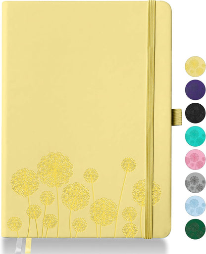 Notebook Journal for Women,A5 Hardcover Leather Journaling Notebooks for Work,200 Pages Travel Journal for Women Men with Pen Holder and Ribbon,5.78"×8.34"(Turquoise)