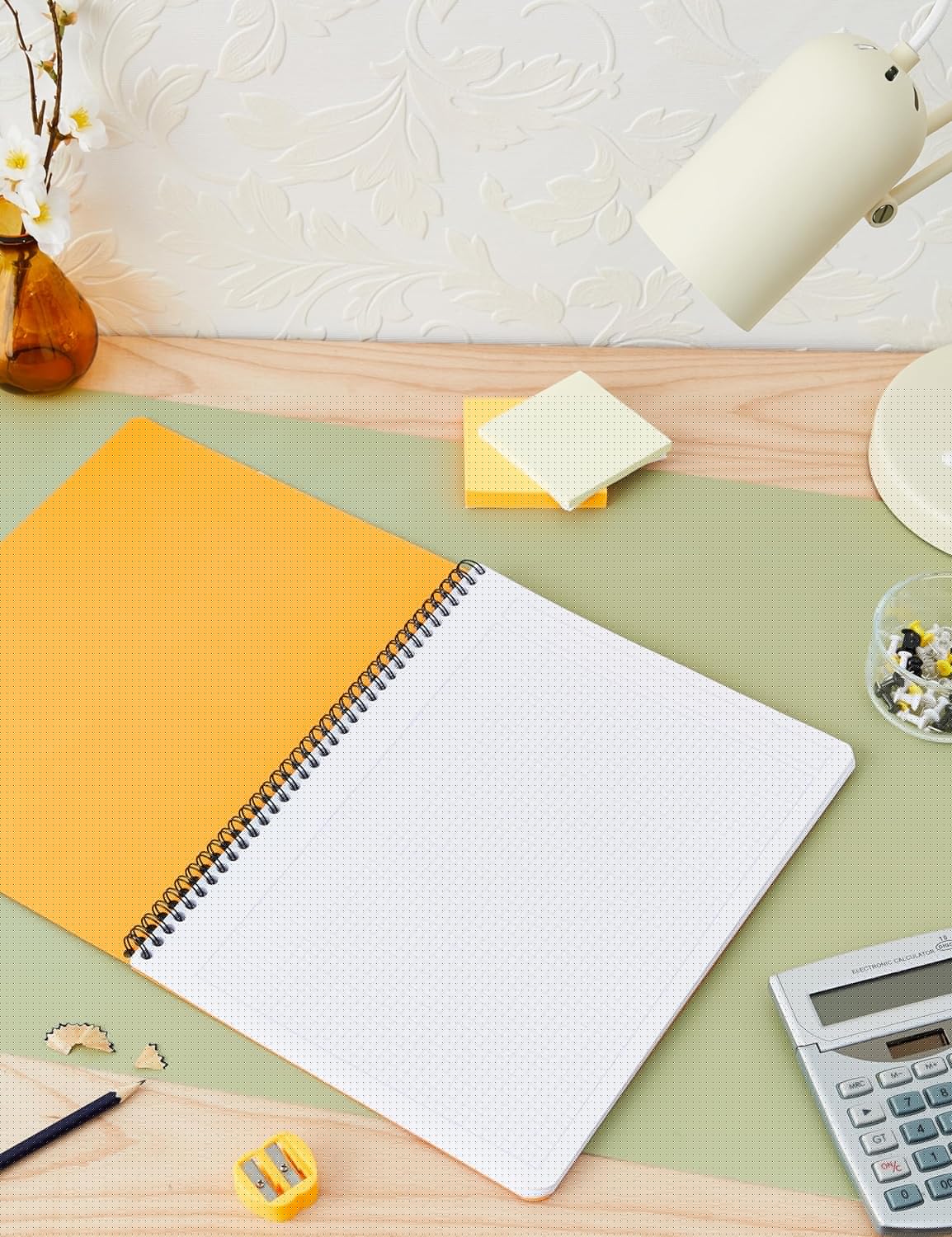 Rhodia 193101C - Spiral Notebook (Full Bound) White Notebook - A4+ - Ruled - 160 Detachable Pages - Clairefontaine Paper 80 g/m - Soft and Resistant Coated Card Cover - Classic