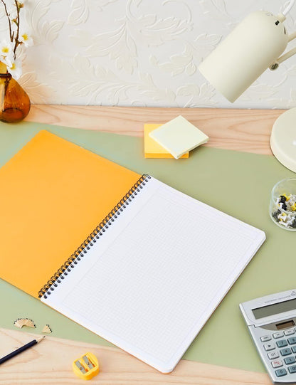 Rhodia 193101C - Spiral Notebook (Full Bound) White Notebook - A4+ - Ruled - 160 Detachable Pages - Clairefontaine Paper 80 g/m - Soft and Resistant Coated Card Cover - Classic