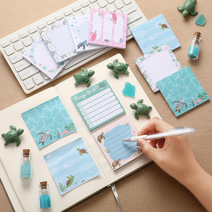 9 Pads Wildflower Sticky Notes 3x3 Inch Cute Self Stick Notepads Notes Adhesive Memo Pad Office Decor Gifts for Students School Teacher Meeting Office Supplies