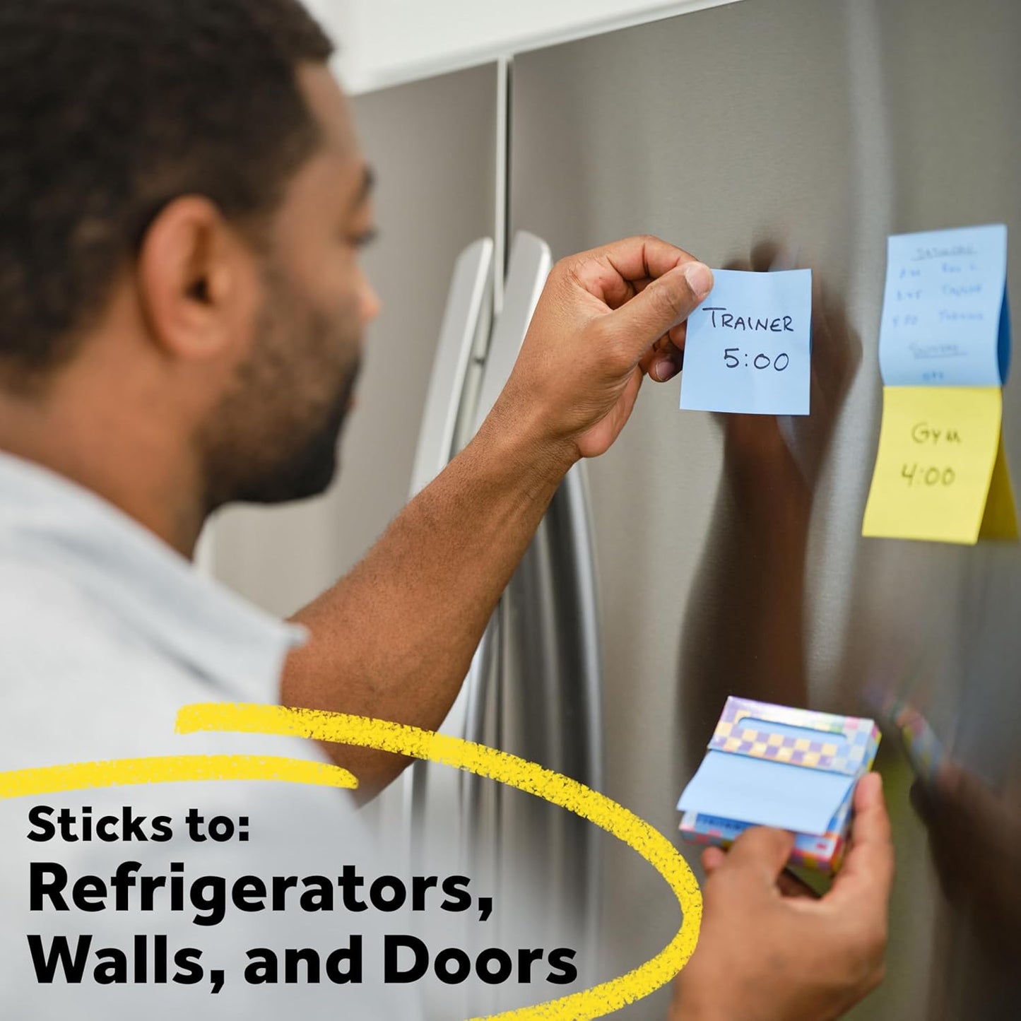 Post-it Super Sticky Pop-up Notes, 3 in x 3 in (76 mm x 76 mm), Citron Yellow, 1 Pad with 90 Sheets in Portable Pop-up Dispenser for Reminders, Calendars, to-Do Lists at Home, School, Office