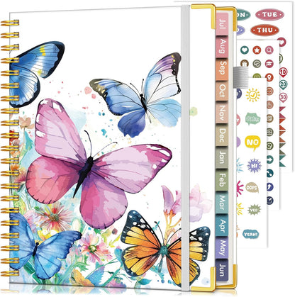 2026 Planner, Weekly and Monthly Calendar Planner from January 2026 - December 2026, 8.5" x 11" Hardcover Leather Hourly Appointment Book with Tabs, Spiral Daily Planners for School Work Home, Green
