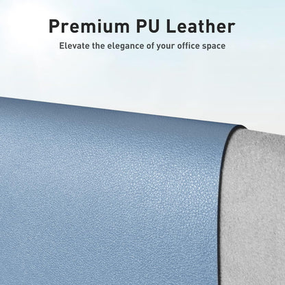 Aothia Leather Office Desk Pad Protector, Non-Slip PU Leather Desk Blotter, Waterproof Laptop Writing Mouse Pad for Office and Home, Black, 31.5" x 15.7" - Colors A