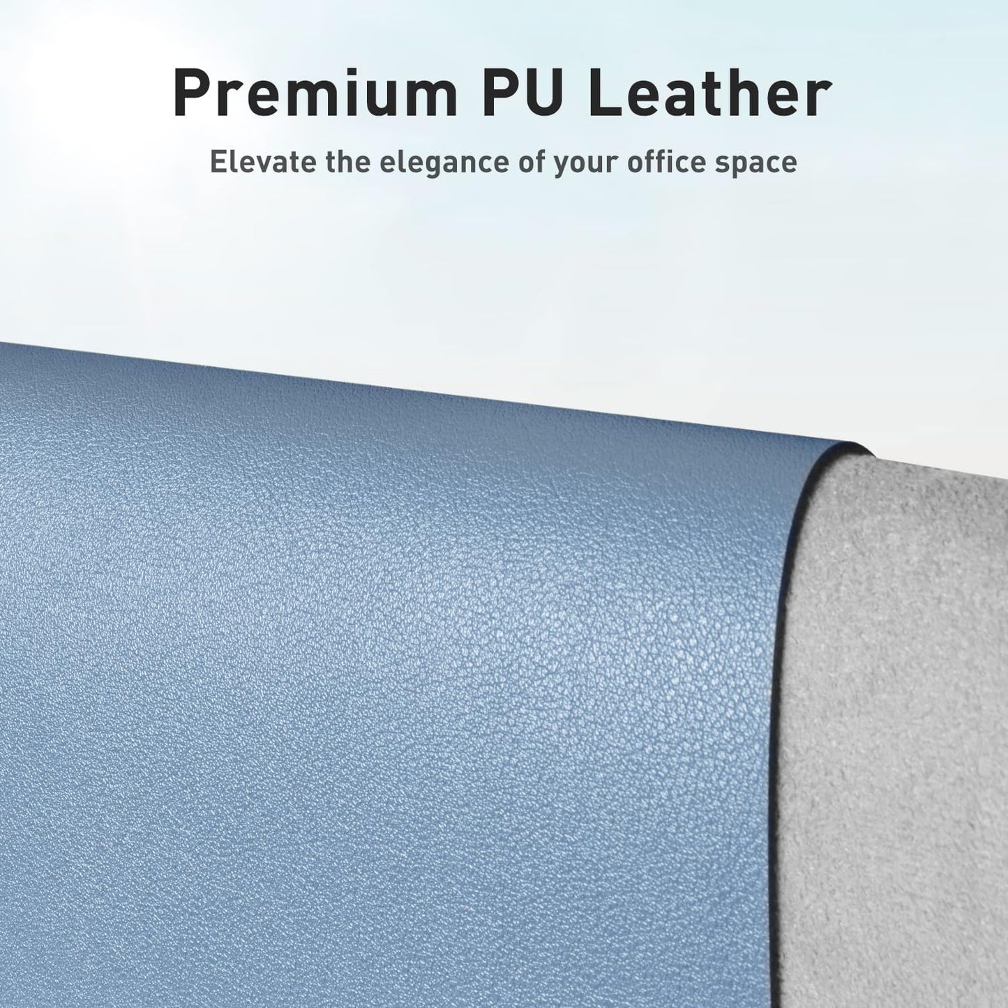 Aothia Non-Slip Waterproof PU Leather Desk Pad Protector for Mouse, Writing Desk, Office, Home, Laptop Blotter, 23.6" x 13.7", Black - Colors A
