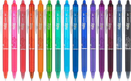 PILOT FriXion Clicker Erasable, Refillable & Retractable Gel Ink Pens, Fine Point, Assorted Color Inks, 10-Pack Pouch (11336)