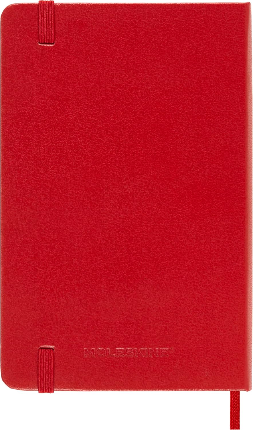 Moleskine Classic Notebook, Large, Squared, Red, Hard Cover (5 x 8.25)