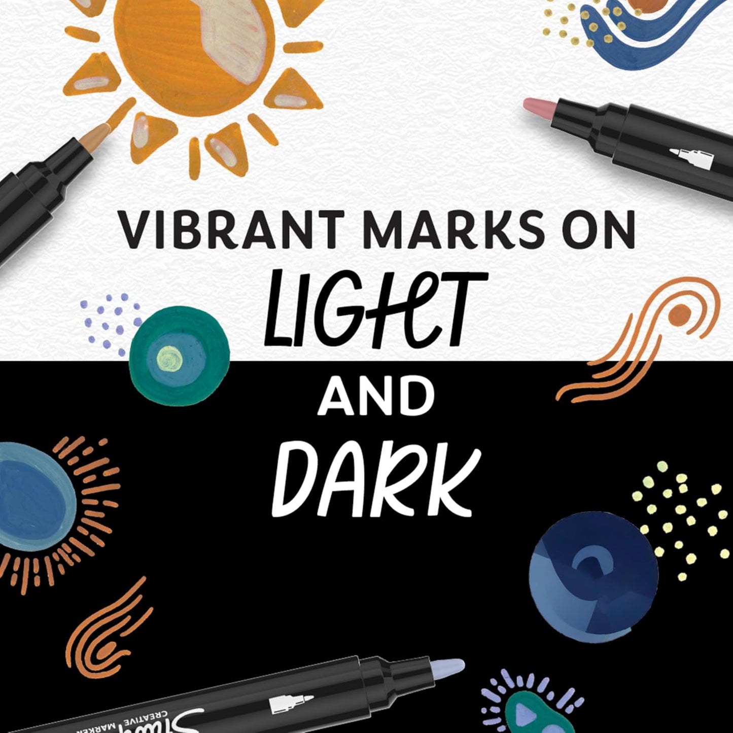 Sharpie Creative Markers, Warm Tones, Water-Based Acrylic Markers, Fine Tip, 12 Count