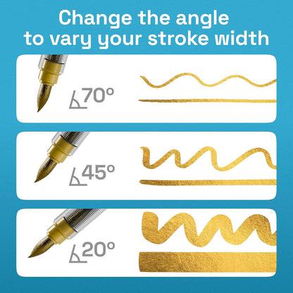 ARTISTRO 2 Gold Acrylic Paint Markers - 0.7mm Extra Fine-Tip Metallic Paint Pens - Perfect for Crafting, Art Projects, & More
