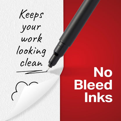 Sharpie Felt Tip Pens, Fine Point (0.4mm), Red, 12 Count