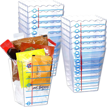 Mimorou 6 Pcs Teacher Gift Box Teacher Appreciation Gift Container Thank You Pencil Notebook Composition Book Crayon Candy Popcorn Holders for End of Year Graduation Party (Notebook)