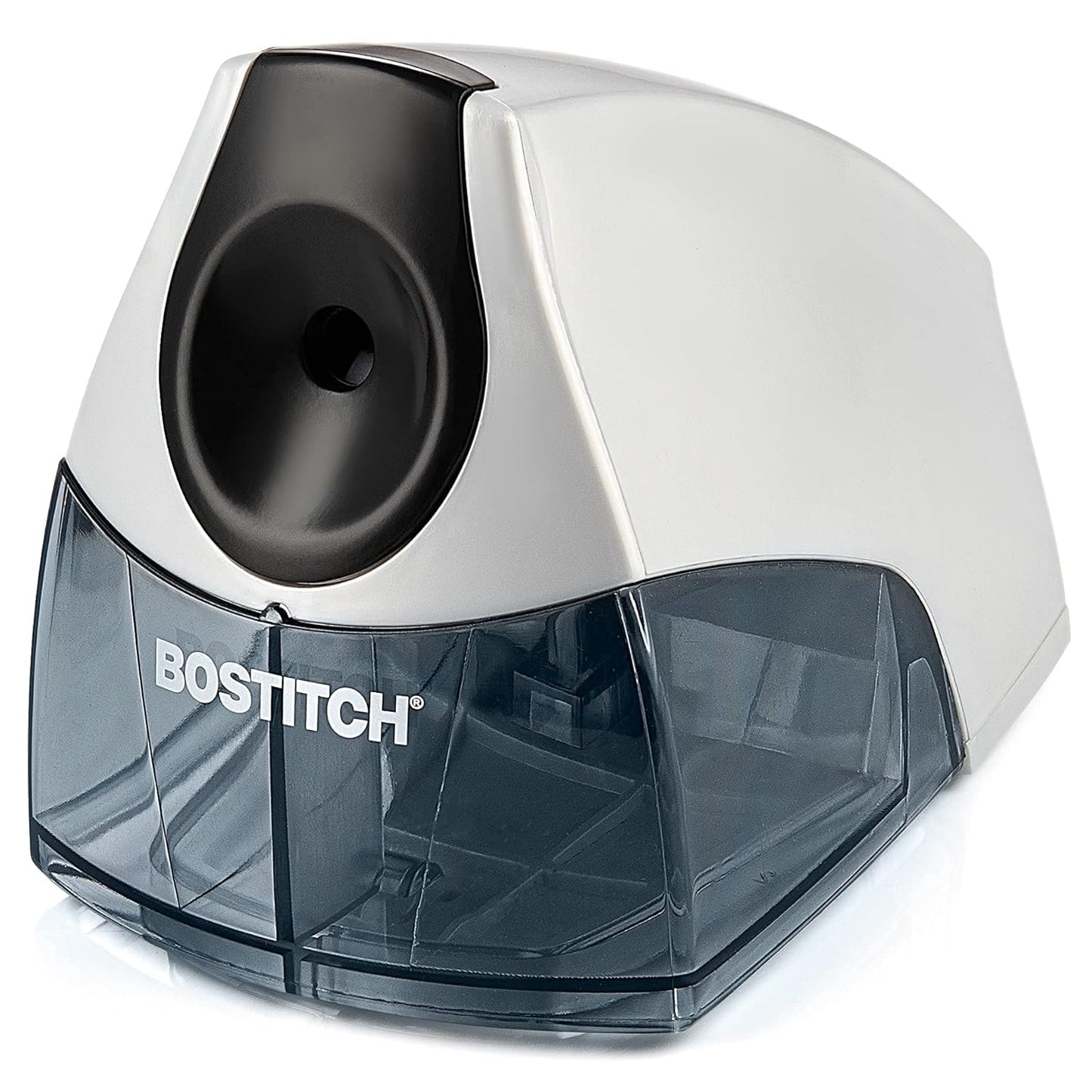 Bostitch Office Electric Pencil Sharpener for Classroom & Desk Use, Heavy-Duty Stall-Free Motor, High-Capacity Shavings Tray, Black