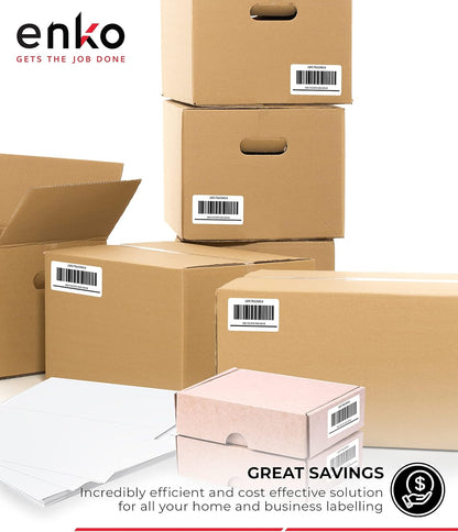 enKo 1 x 2-5/8 Inch 30 Up Return Mailing Address Labels White Printable FBA Labels (100 Sheets, 3000 Labels)