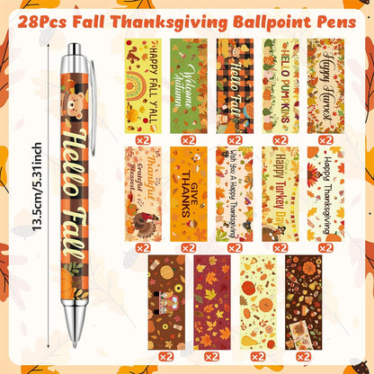 28 Sets Easter Sticky Notes Pads and Pens Set Corn Pumpkin Maple Leaf Acorn Shaped Notepads Harvest Memo Pads Self-Stick Notes Pads for School Office Supplies Fall Party Classroom Gifts