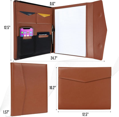 STYLIO Padfolio Folder with Removable Clipboard | Portfolio Organizer | Binder with Storage for Notebook, Notepad | Nursing Clipboard Folio, CNA Accessories for Work | Vegan Leather