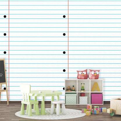Drydiet Composition Notebook Bulletin Board Roll 1. 4 x 10 Ft/ 17 x 120 Inches, Peel and Stick Composition Classroom Decor, Back to School Black and White Bulletin Board Paper Background Waterproof
