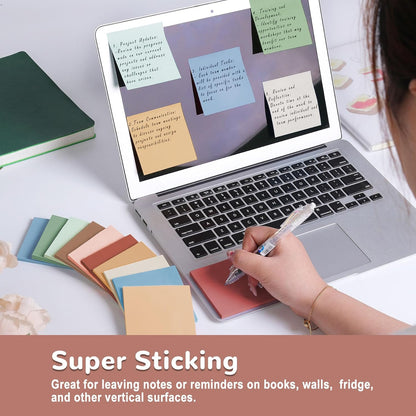 (24 Pack) Sticky Notes 3x3 in Post, 12 Bright Colors Sticky Note Self-Stick Notes Pads,Strong Adhesive, Easy to Post for Home, Office, Notebook
