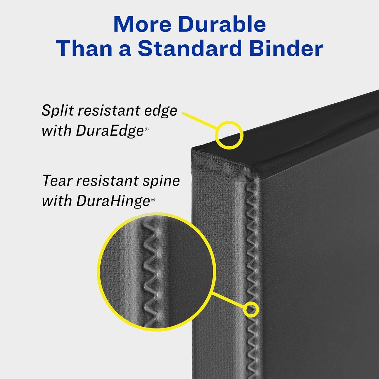 Avery Heavy-Duty Dual Color 3 Ring Binder, 1/2 Inch Slant Rings, White/Black View Binder (17880)