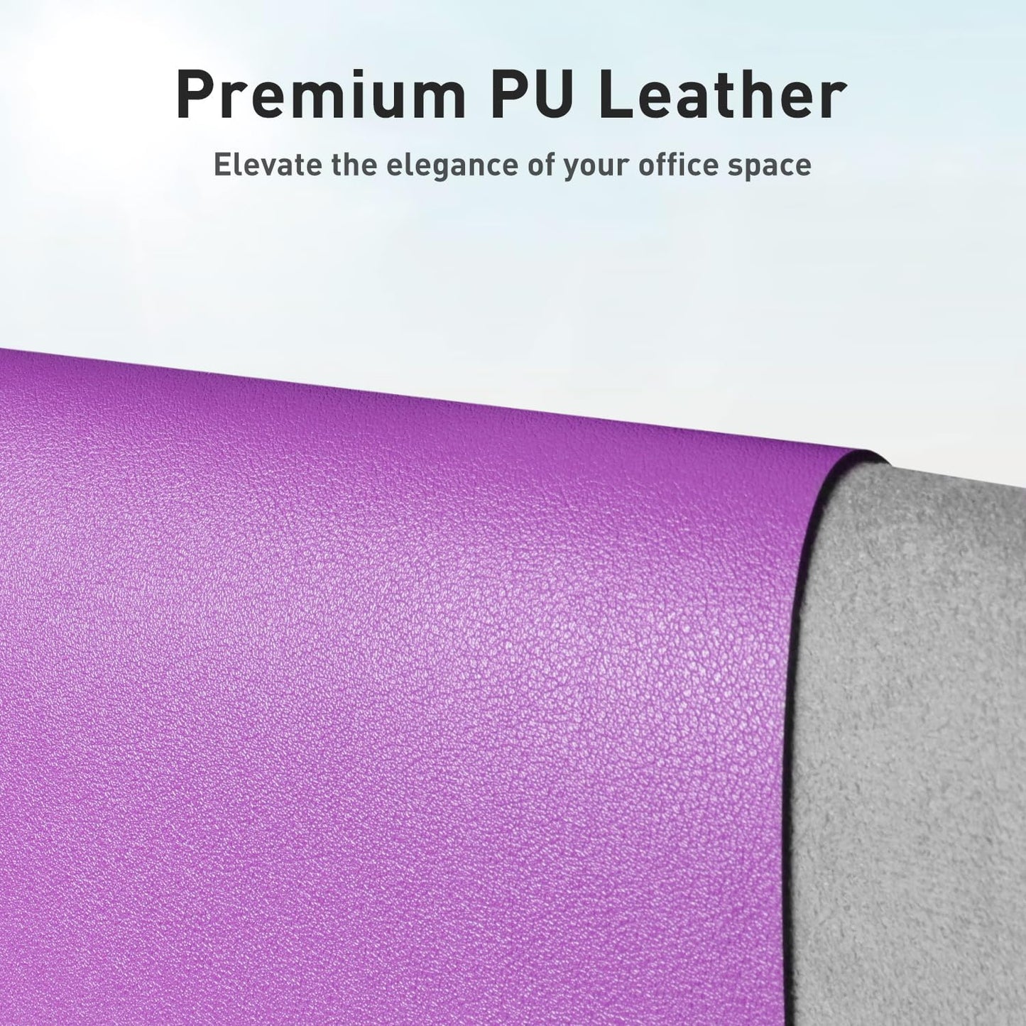 Aothia Leather Office Desk Pad Protector, Non-Slip PU Leather Desk Blotter, Waterproof Laptop Writing Mouse Pad for Office and Home, Black, 31.5" x 15.7" - Colors A