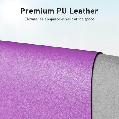 Aothia Leather Office Desk Pad Protector, Non-Slip PU Leather Desk Blotter, Waterproof Laptop Writing Mouse Pad for Office and Home, Black, 31.5" x 15.7" - Colors A