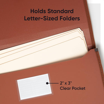 Smead Poly Wallet, Accordion File Organizer for File Folders, Legal Size, Black, 5-1/4 inch Expansion, Office Supplies, Document Organizer (71510)