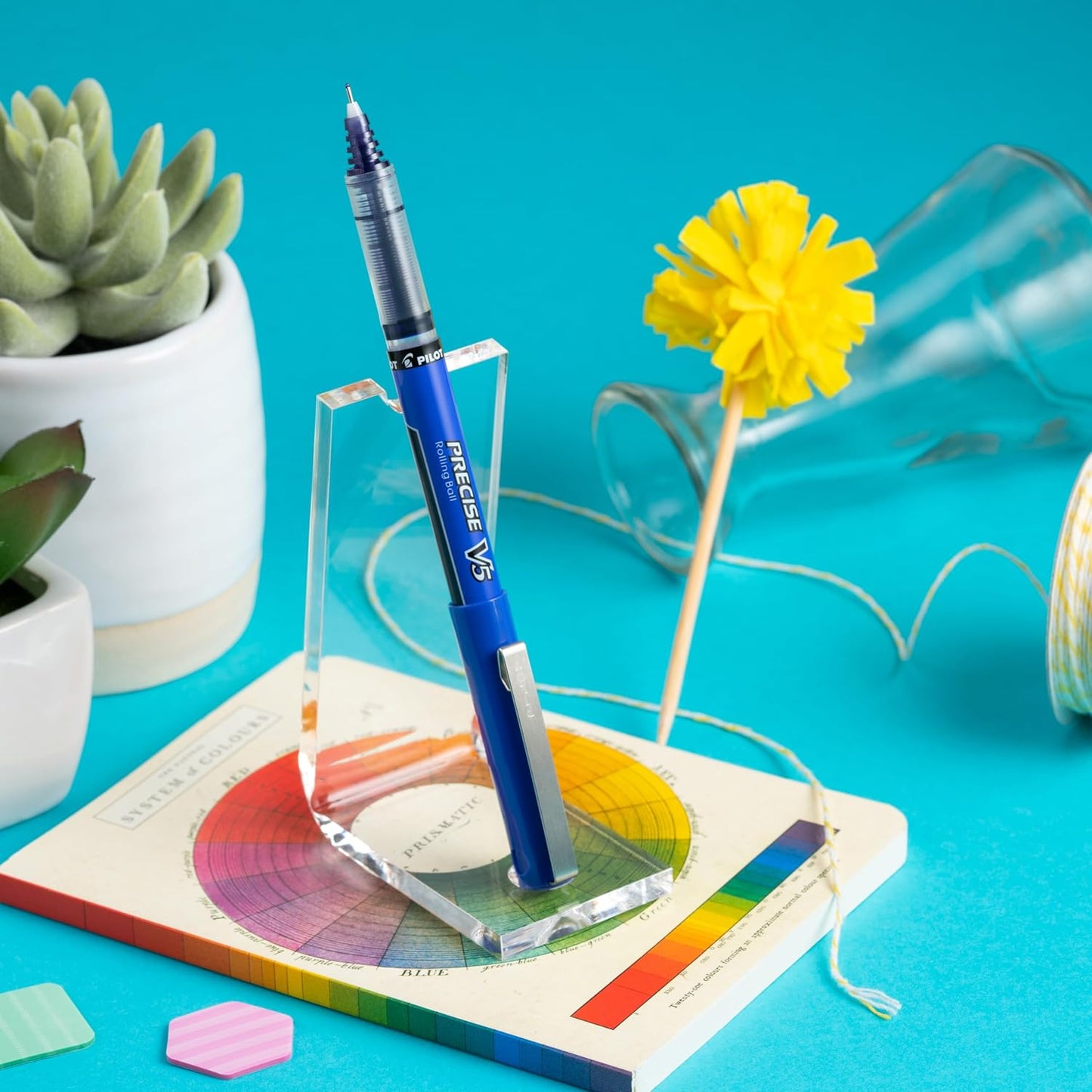 PILOT Precise V5 Stick Liquid Ink Rolling Ball Stick Pens, Extra Fine Point (0.5mm) Assorted Ink Colors, 12-Pack (31888)
