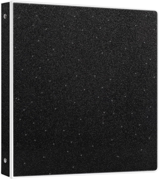 NatureTouch 3 Ring Binder, Glitter 1 Inch Organizer (10.5'' x 11.5'') Holds 8.5'' x 11''Letter Size 300 Pages, Waterproof Durable View Binder, 1 Pack, Pink