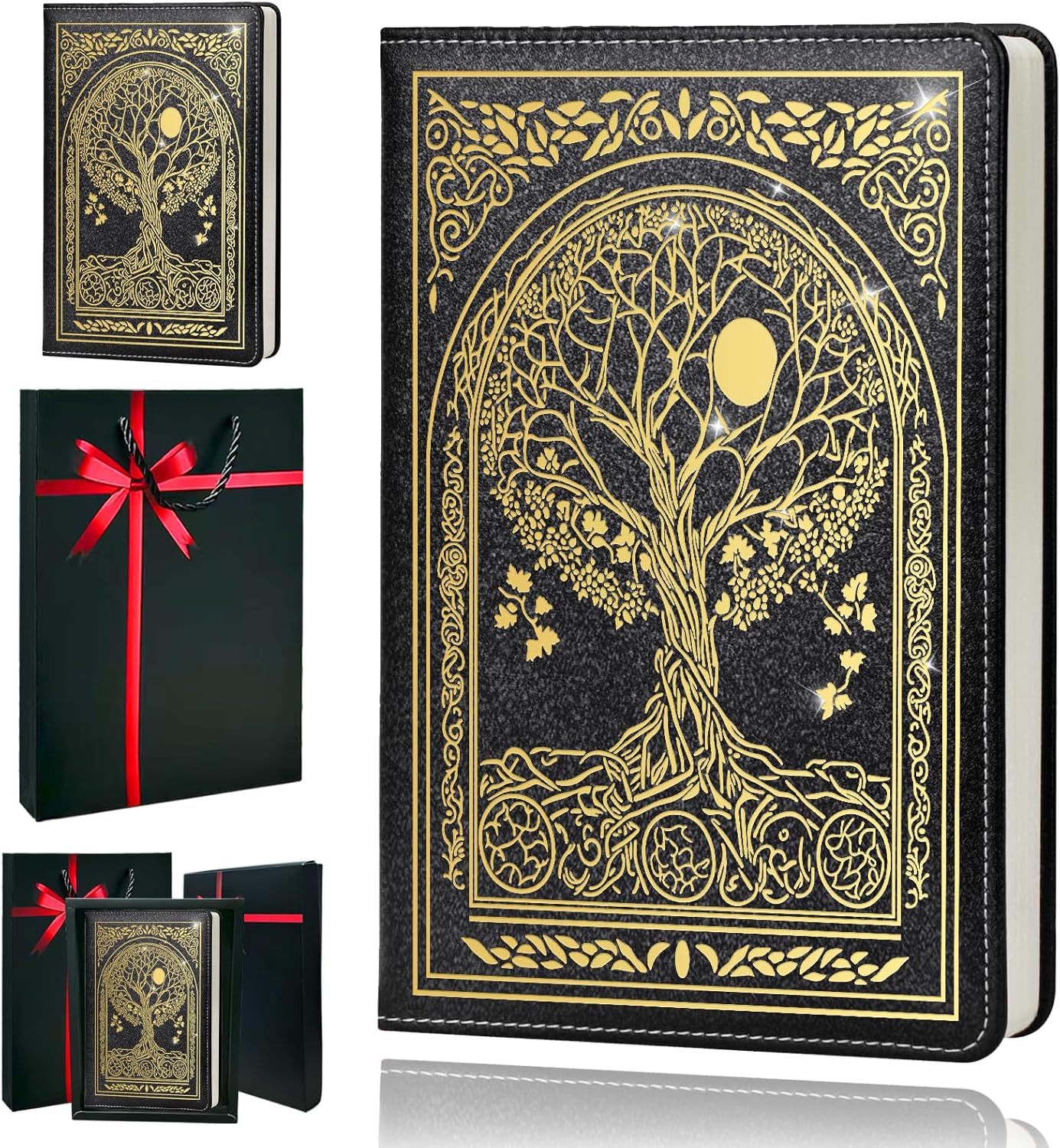 Journal for Women,A5 Hardcover Leather Journal - 200 Pages Premium Paper Notebook, Tree Journal Notebook for School, Work (Tree Pink)