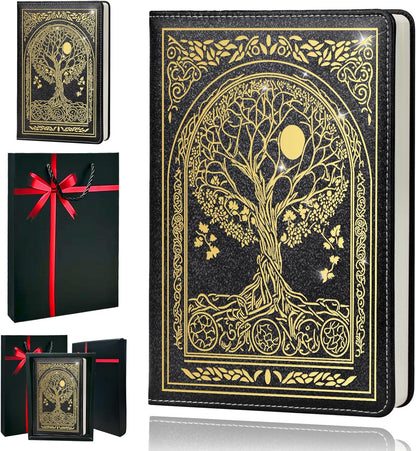 Journal for Women,A5 Hardcover Leather Journal - 200 Pages Premium Paper Notebook, Tree Journal Notebook for School, Work (Tree Pink)